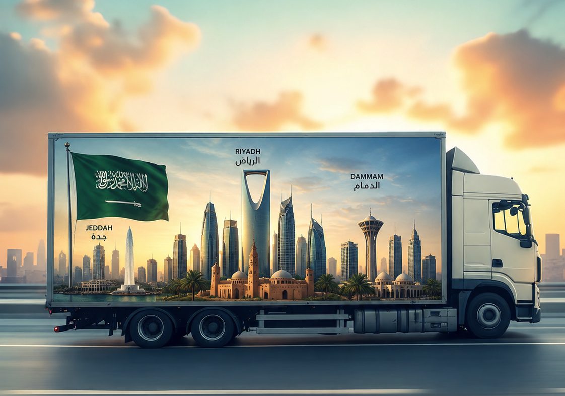 Carrier Line truck serving cities across Saudi Arabia